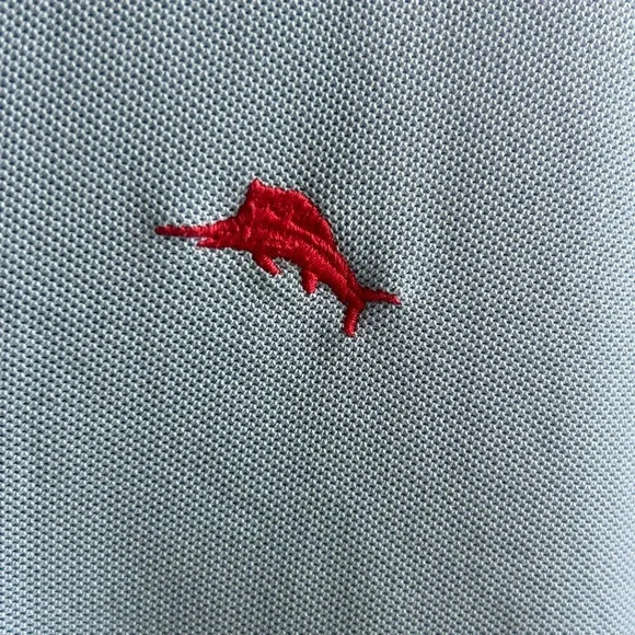 Tommy Bahama Island Zone Light Blue Marlin Logo Polo Shirt Size Large - Picture 4 of 6